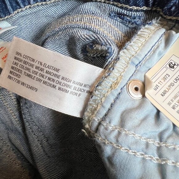 Cat & Jack Distressed Wide Leg Jeans - Picture 8 of 10